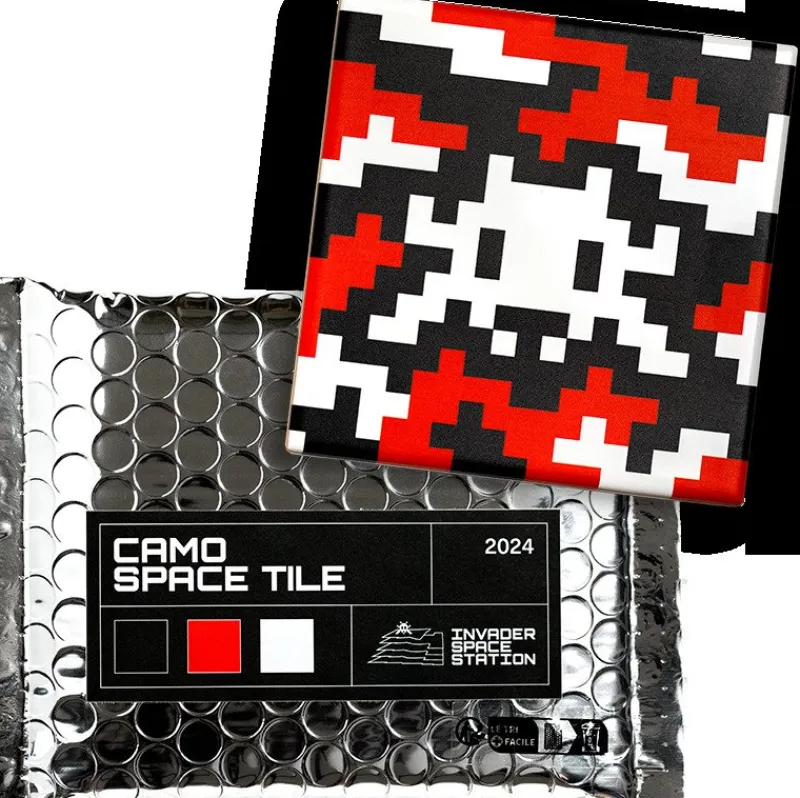 Pamono Camo Space Tiles, 2024, Set of 4> Decorative Objects