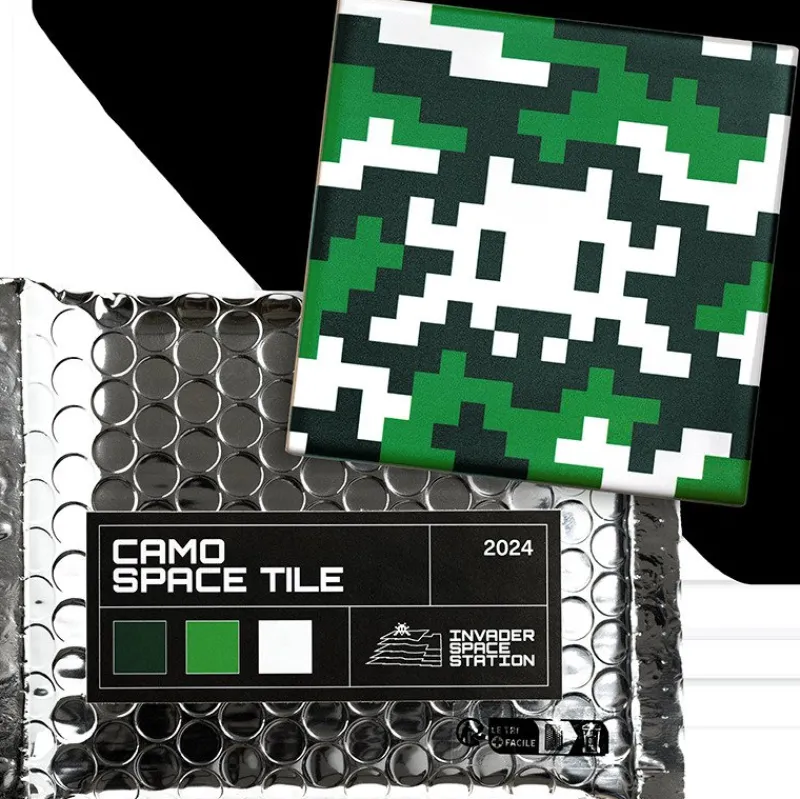 Pamono Camo Space Tiles, 2024, Set of 4> Decorative Objects