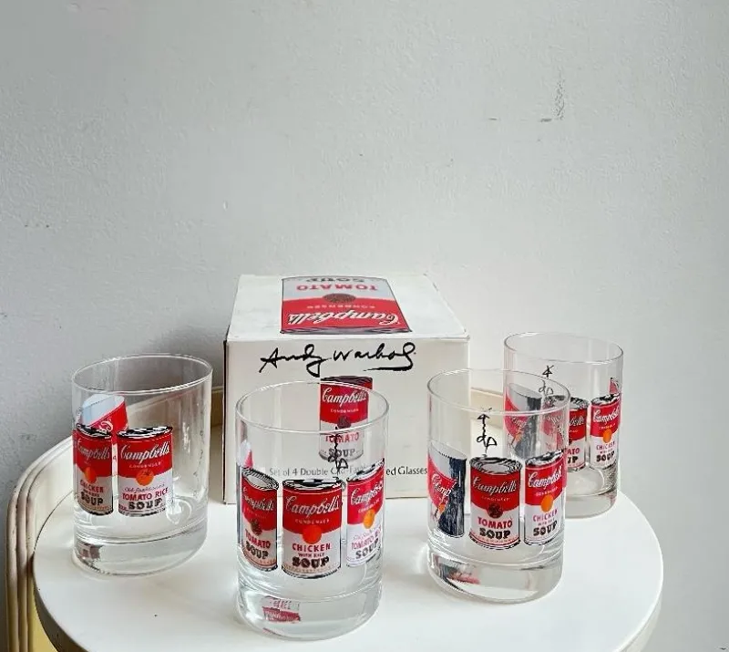 Best Pamono Campbells Series Glasses attributed to Andy Warhol for Block, 1990s, Set of 4