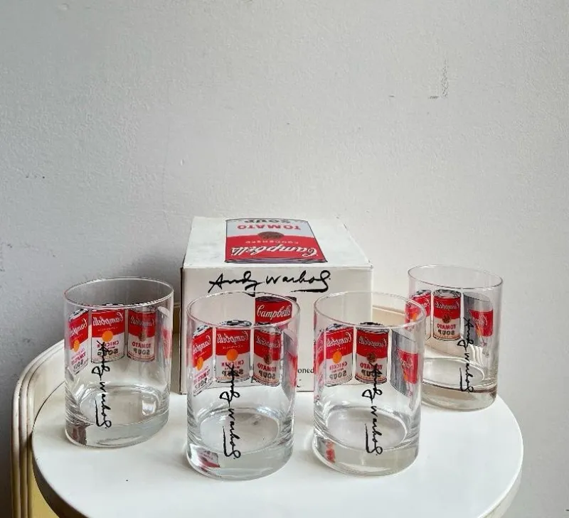 Best Pamono Campbells Series Glasses attributed to Andy Warhol for Block, 1990s, Set of 4
