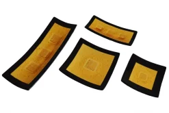 Pamono Campielo Q20 Murano Glass Plate with Gold leaf by Stefano Birello for VéVé Glass