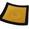 Outlet Pamono Campielo Q25 Murano Glass Plate with Gold leaf by Stefano Birello for VéVé Glass