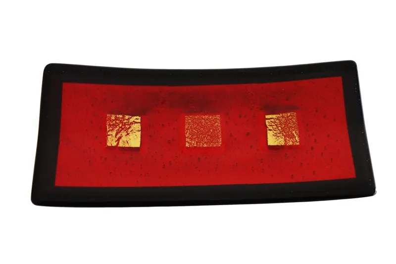 Pamono Campielo R30 Black and Red Murano Glass Centrepiece by Stefano Birello for VeVe Glass, 2019> Decorative Objects