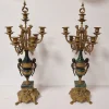 Best Pamono Candelabras in Verde Delle Alpi Marble and Bronze, 1950s, Set of 2