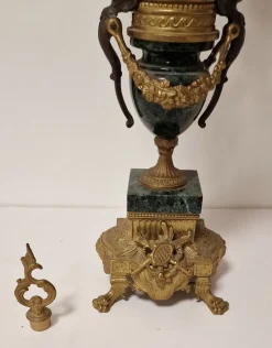 Best Pamono Candelabras in Verde Delle Alpi Marble and Bronze, 1950s, Set of 2