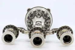 Pamono Candleholders in Relief Silver with Shells, Set of 2><noscript><img width=