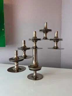 Outlet Pamono Candlesticks by Hans Nagel for BMF, Set of 5
