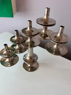 Outlet Pamono Candlesticks by Hans Nagel for BMF, Set of 5