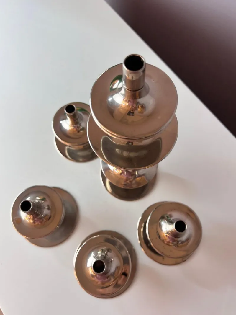 Outlet Pamono Candlesticks by Hans Nagel for BMF, Set of 5