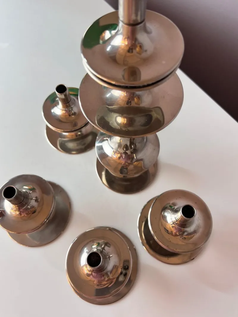 Outlet Pamono Candlesticks by Hans Nagel for BMF, Set of 5