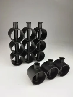 Pamono Candlesticks, Denmark, 1960s, Set of 2> Candleholders