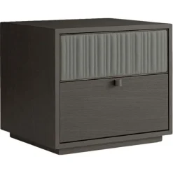 Pamono Canette Laguna Oak and Leather Nightstand by Morica Design> Tables|Nightstands