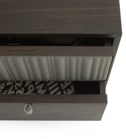 Pamono Canette Laguna Oak and Leather Nightstand by Morica Design><noscript><img width=