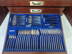 Online Pamono Canteen of Cutlery from Walker & Hall, 1920s, Set of 107