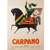 New Pamono Canvas Poster Vermuth Carpano Caval Ad Bruns Armando Testa, 1953