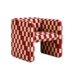 Hot Pamono Capella Chair with Red Checkered Pattern by Hommés Studio