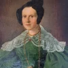 Hot Pamono Captain's Wife Portrait, 1800s, Oil on Canvas