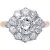 Online Pamono Carat Diamonds 18 Karat Yellow Gold Platinum Cluster Ring