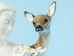 Pamono Carl Werner for Hutschenreuther, Nude with Fawn, 1950s><noscript><img width=