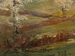 Pamono Carlo Aimetti, Mountain Landscape, 20th Century, Oil on Panel, Framed><noscript><img width=