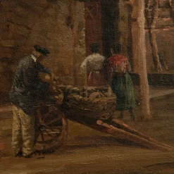 Pamono Carlo Brancaccio, Neapolitan Landscape, 1890s, Oil on Canvas, Framed><noscript><img width=