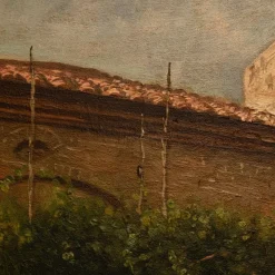 Pamono Carlo Brancaccio, Neapolitan Landscape, 1890s, Oil on Canvas, Framed><noscript><img width=