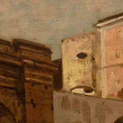 Pamono Carlo Brancaccio, Neapolitan Landscape, 1890s, Oil on Canvas, Framed><noscript><img width=