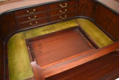 Outlet Pamono Carlton House Desk in Inlaid Mahogany with Leather Top, 1890s