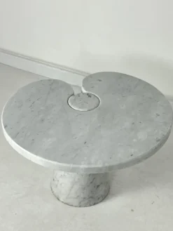 Pamono Carrara Marble Coffee Table by Angelo Mangiarotti for Skipper, 1971><noscript><img width=