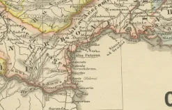 Outlet Pamono Cartographic Overview of Gallic Tribes and Roman Provinces, 1880