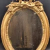 Pamono Carved and Gilded Oval Framed Mirror, 1700> Mirrors