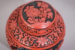 Pamono Carved and Lacquered Chinese Ginger Jar><noscript><img width=