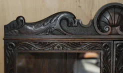 Outlet Pamono Carved English Oak Library Desk with Lions Head Brass Handles, 1860s