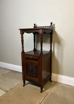 Pamono Carved Mahogany Coal Box, 1900s><noscript><img width=