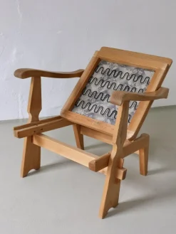 Pamono Carved Pine Lounge Chairs, Scandinavia, 1970s, Set of 2><noscript><img width=