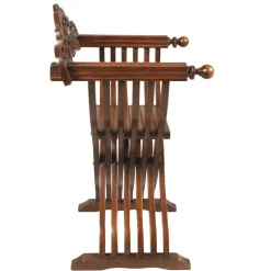 Online Pamono Carved Walnut Desk Chair by Michele Bonciani, 1930s