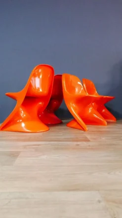 Pamono Casalino Children's Chair by Alexander Begge for Casala, 1970s, Set of 4><noscript><img width=