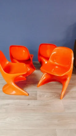 Pamono Casalino Children's Chair by Alexander Begge for Casala, 1970s, Set of 4><noscript><img width=