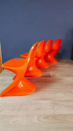 Pamono Casalino Children's Chair by Alexander Begge for Casala, 1970s, Set of 4><noscript><img width=