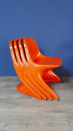 Pamono Casalino Children's Chair by Alexander Begge for Casala, 1970s, Set of 4><noscript><img width=