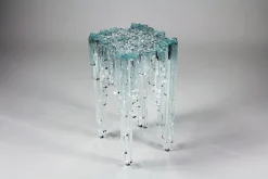 Pamono Cascata Side Table in Crystal Glass by Barberini & Gunnell> Tables