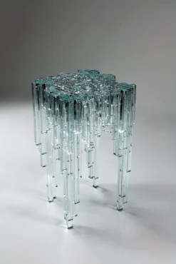 Pamono Cascata Side Table in Crystal Glass by Barberini & Gunnell><noscript><img width=