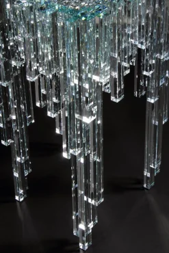 Pamono Cascata Side Table in Crystal Glass by Barberini & Gunnell><noscript><img width=