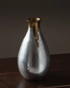 Pamono Cast Aluminum Vase from Philippe Jean, 1970s> Vases