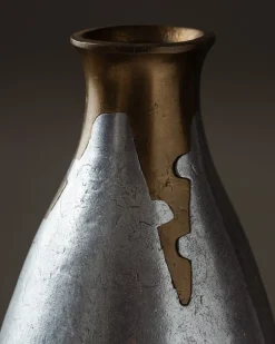 Pamono Cast Aluminum Vase from Philippe Jean, 1970s> Vases