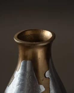 Pamono Cast Aluminum Vase from Philippe Jean, 1970s><noscript><img width=