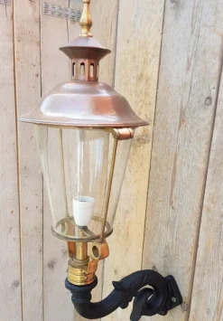 Pamono Cast Iron and Copper Wall Lantern> Garden Lighting