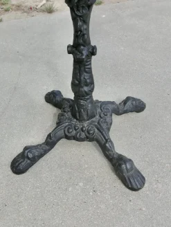 Pamono Cast Iron and Oak Pub Table Garden Table, 1950s><noscript><img width=