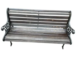 Pamono Cast Iron and Wood Bench, 1960><noscript><img width=
