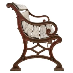 Outlet Pamono Cast Iron and Wood Garden Bench